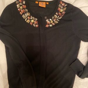 Tory Burch cardigan with embellished neckline